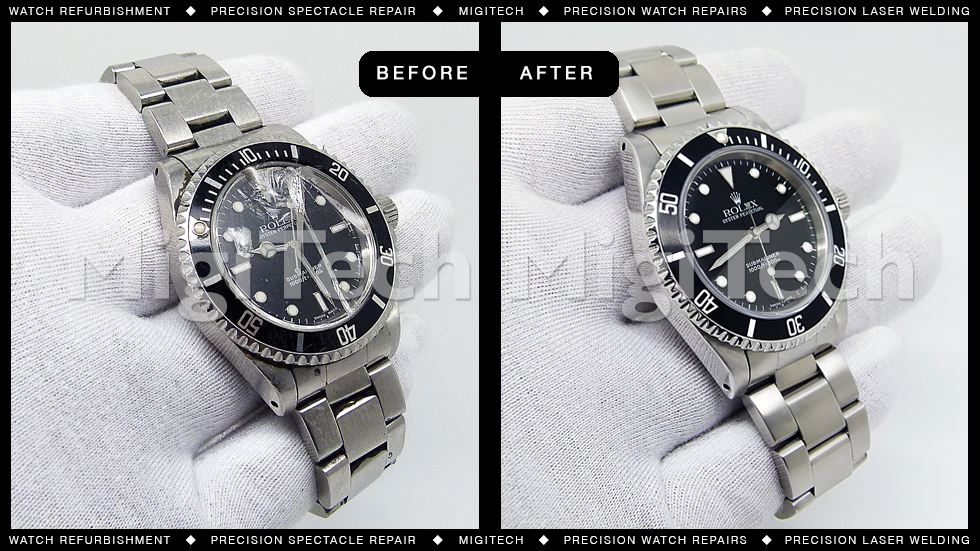 Rolex restoration before online and after